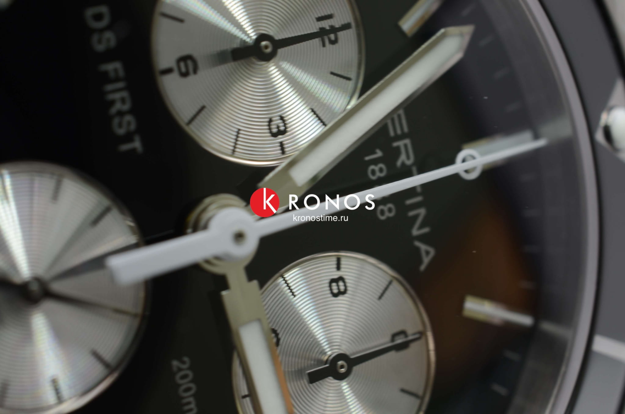 Certina Certina DS First C014.417.11.051.01 кварцевые мужские часы часы крупный план черный циферблата